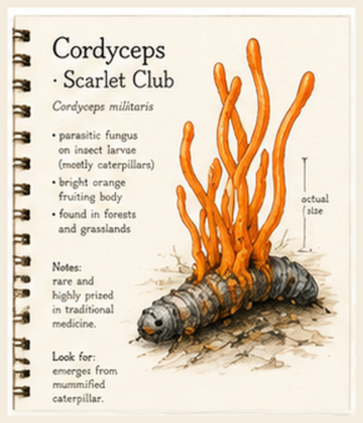 Cordyceps · Scarlet Club journal sketch plate