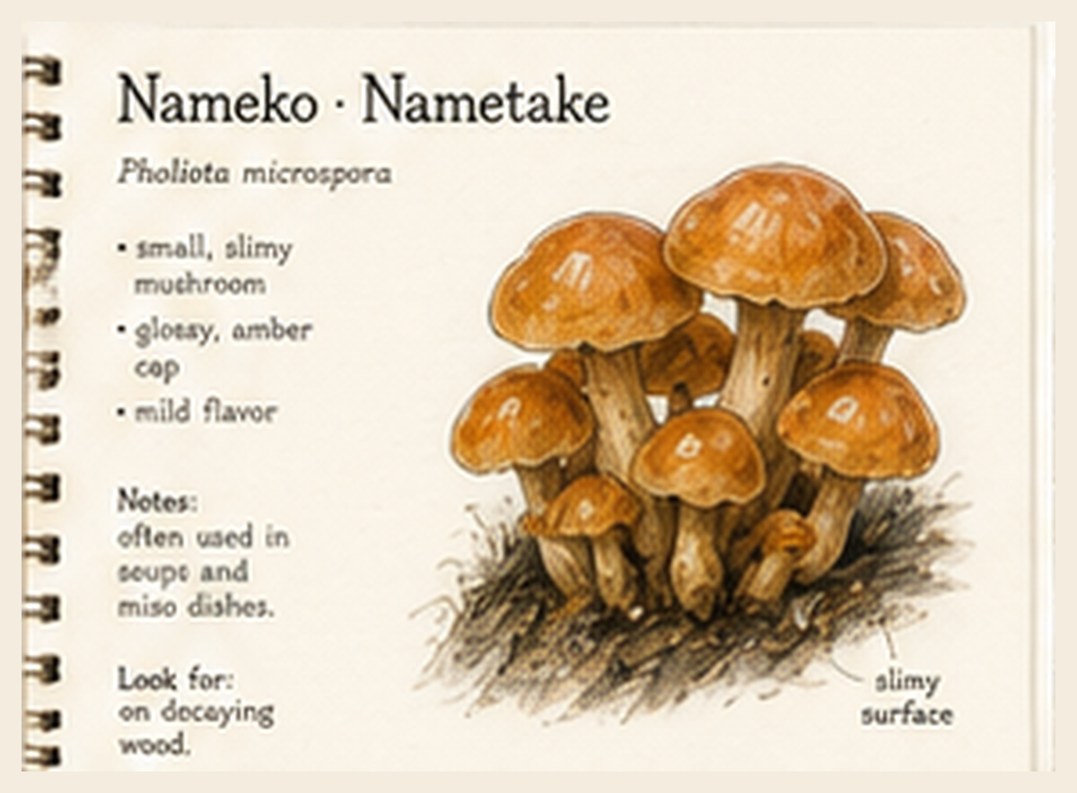 Nameko · Nametake journal sketch plate